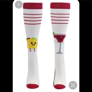 Tacos and margaritas compression socks.